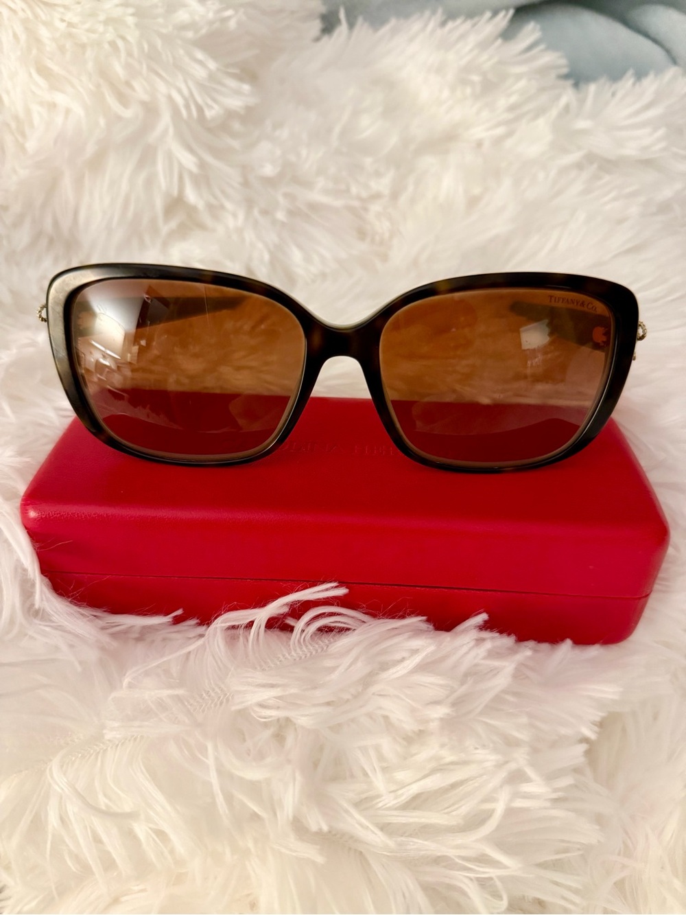 Tiffany & Co. Women's Brown Gradient Lens Sunglasses with Tortoise Frame